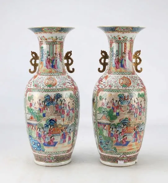 Cặp bình sứ màu cao 63cm