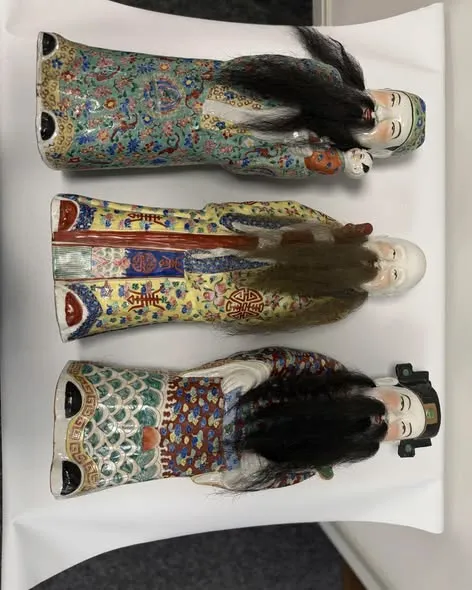 Bộ 3 tượng sứ (Bát Tiên), cao 57cm